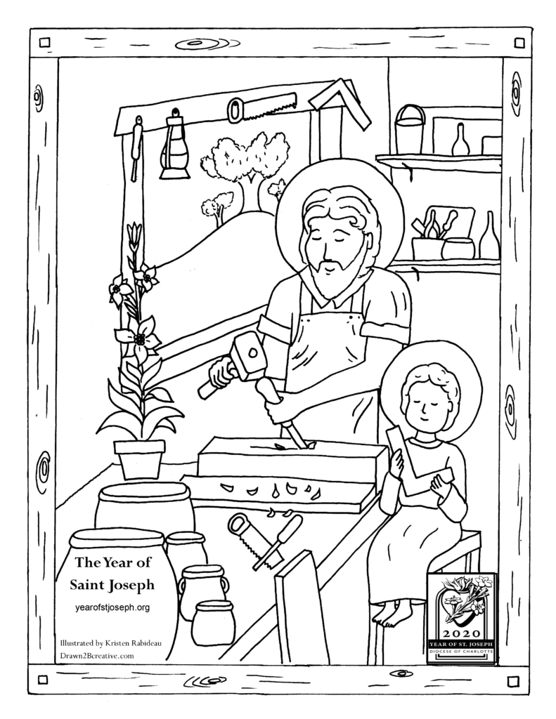 St. Joseph Coloring Printable – Year of St. Joseph